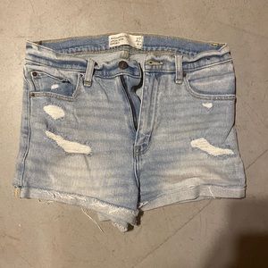 Light wash Jean shorts distressed